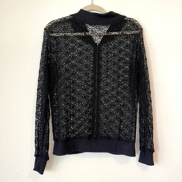 Lace Overlay Jacket - Picture 2 of 6